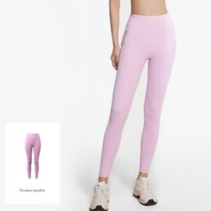 💗✨ Ensemble Sport Sculptant Rose – Haut Zippé & Legging Taille M à 3XL – Image 3