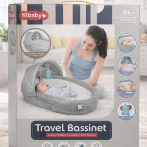 Lit Bébé Portable Pliable avec Moustiquaire – Berceau de Voyage Multifonction