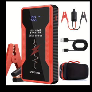 Booster de Batterie Voiture Haute Puissance 600A – Démarreur Portable + Power Bank + Compresseur + Lampe LED – Image 5
