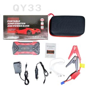 Booster de Batterie Voiture Haute Puissance 600A – Démarreur Portable + Power Bank + Compresseur + Lampe LED – Image 9