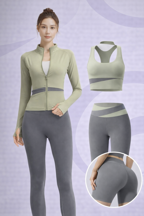 Tenue de sport en vert pastel