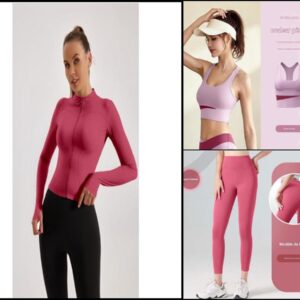Ensemble Sport 3 Pièces Femme Rose – Confort & Style Élégant ✨ Premium Taille M, L, XL, 2XL,