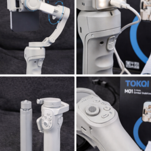 Stabilisateur Smartphone 3 Axes TOKQI M01 – Gimbal Pro avec Lumière LED & Trépied – Image 5