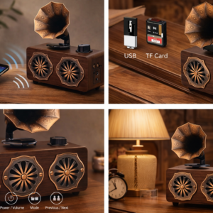 Radio Vintage Bluetooth Multifonction – Style Rétro & Son Moderne – Image 3