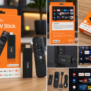 Android TV Stick 4K Ultra HD – Smart TV Box avec WiFi, Chromecast & Télécommande